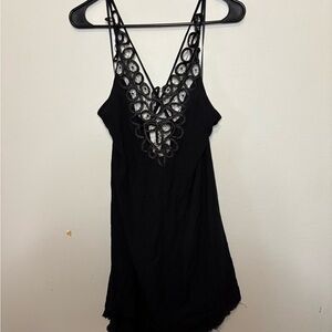 Free People Black Strappy Dress